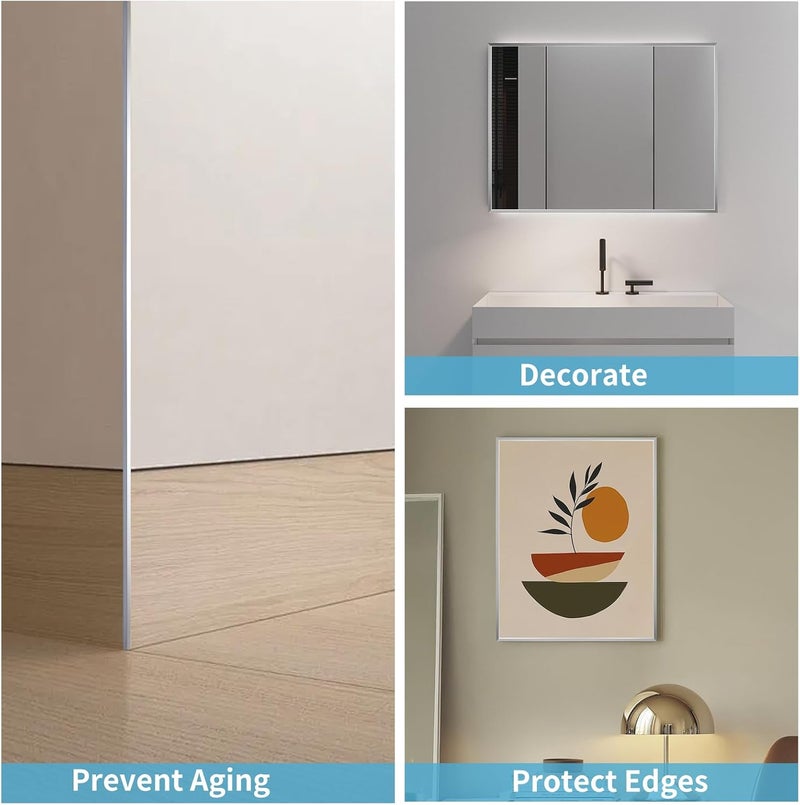SELECT LIGHTING Peel and Stick Metal Edge for Hexagon Tiles (Brushed Nickel,10 Piece) - Image 5